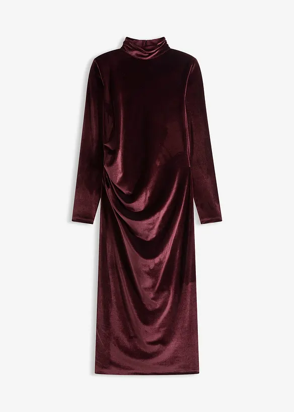 Abito midi in velluto morbido, bonprix