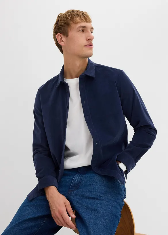 Camicia in velluto a coste, regular fit, bonprix
