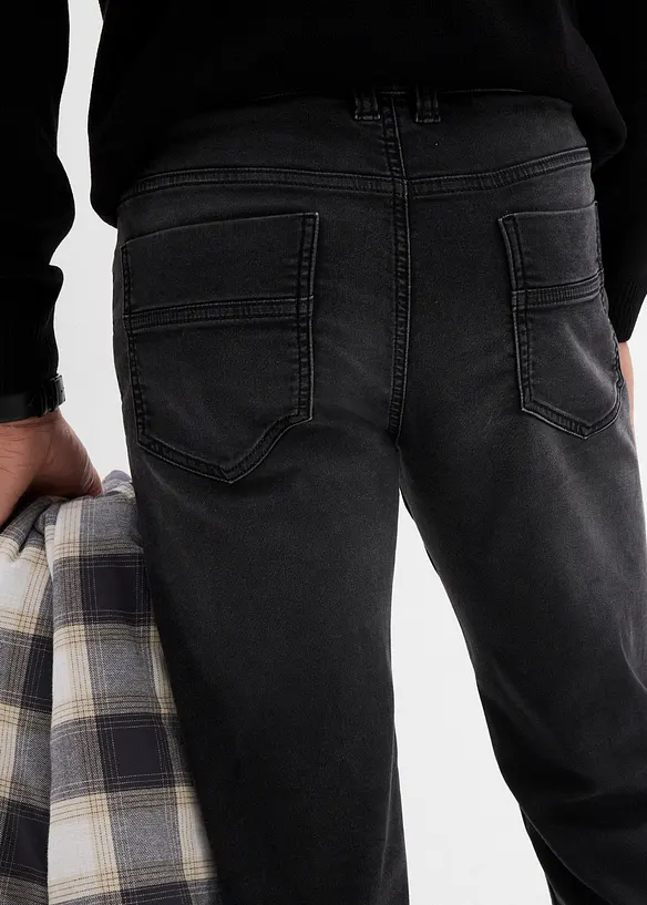 Jeans classic fit in denim felpato con girovita comodo, straight, bonprix