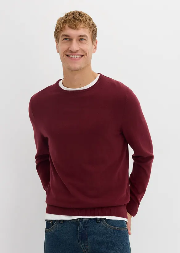 Maglione in filato fine con lana merino, bonprix