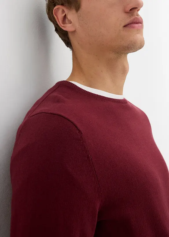 Maglione in filato fine con lana merino, bonprix