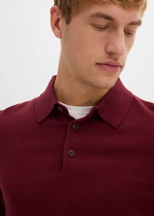 Maglione in filato fine con pregiata lana merino, slim fit, bonprix