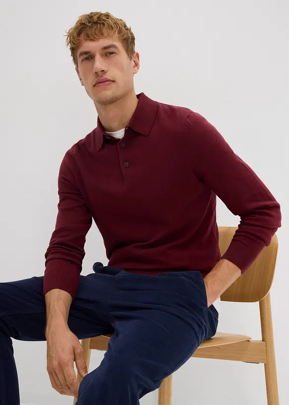 Maglione in filato fine con pregiata lana merino, slim fit, bonprix