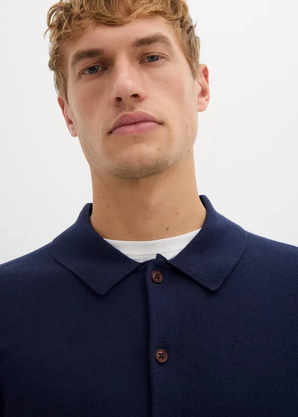 Cardigan in maglia fine con lana merino pregiata, slim fit, bonprix