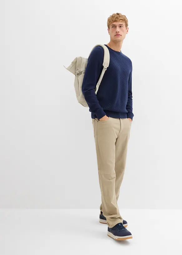 Maglione in filato fine con lana merino, bonprix