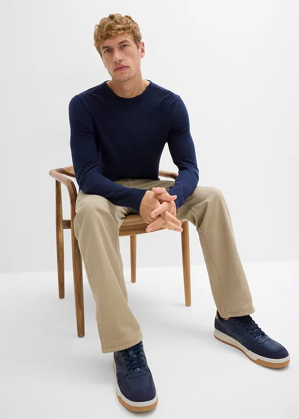 Maglione in filato fine con lana merino, bonprix