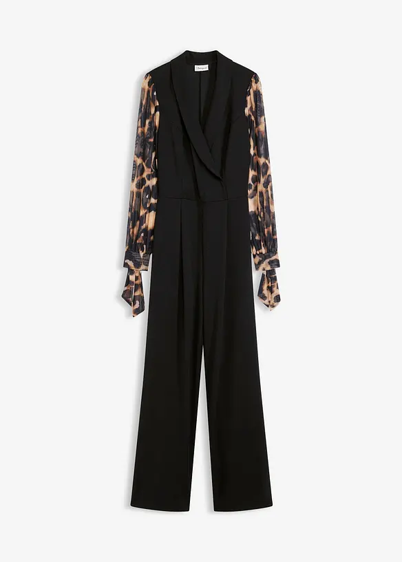 Tuta elegante in jersey con maniche in mesh, bonprix