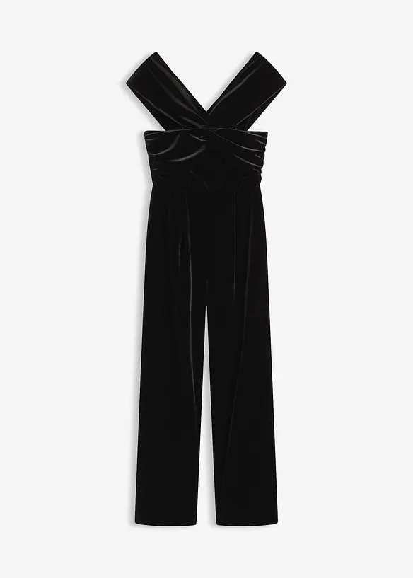 Tuta elegante in jersey di velluto fluente, bonprix