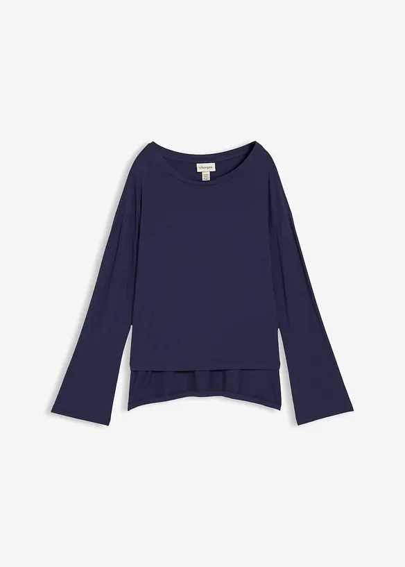 T-shirt oversize in fluido misto viscosa ed elastan, bonprix