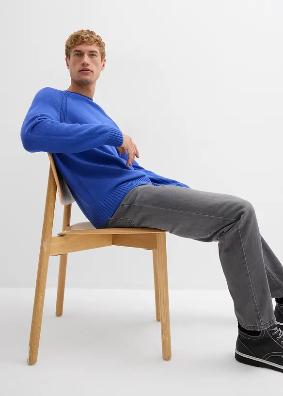 Maglione in filato fine di puro cotone, bonprix