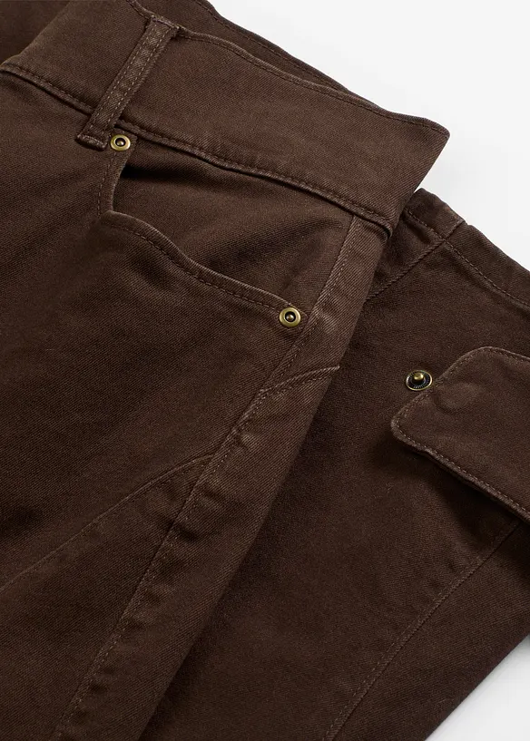 Pantaloni in twill a vita alta, bonprix