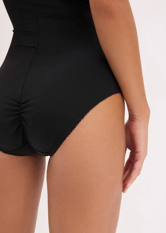 Body modellante con effetto modellante leggero e filato glitterato, bonprix