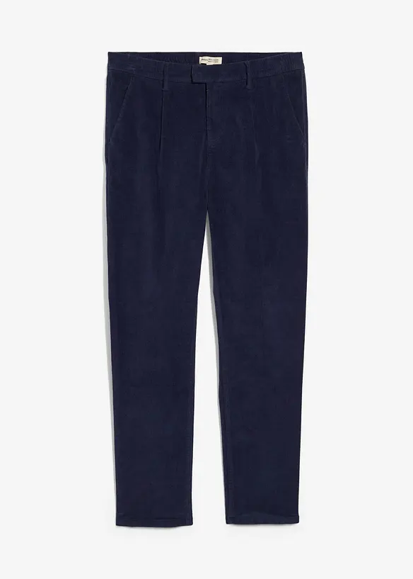 Pantaloni di velluto a coste regular fit con cotone biologico, tapered, bonprix