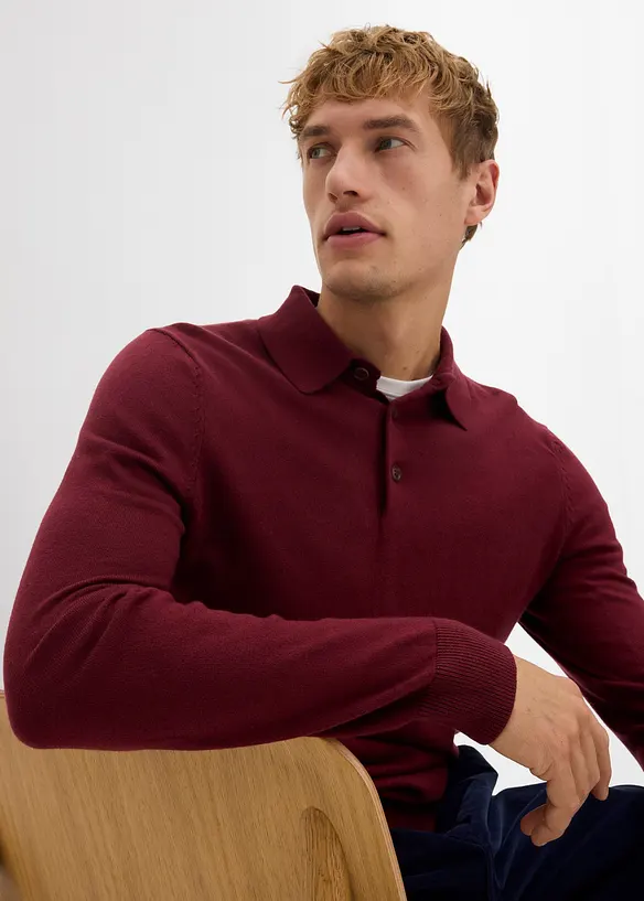 Maglione in filato fine con pregiata lana merino, slim fit, bonprix