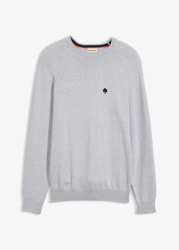 Maglione in filato fine con cotone riciclato, bonprix