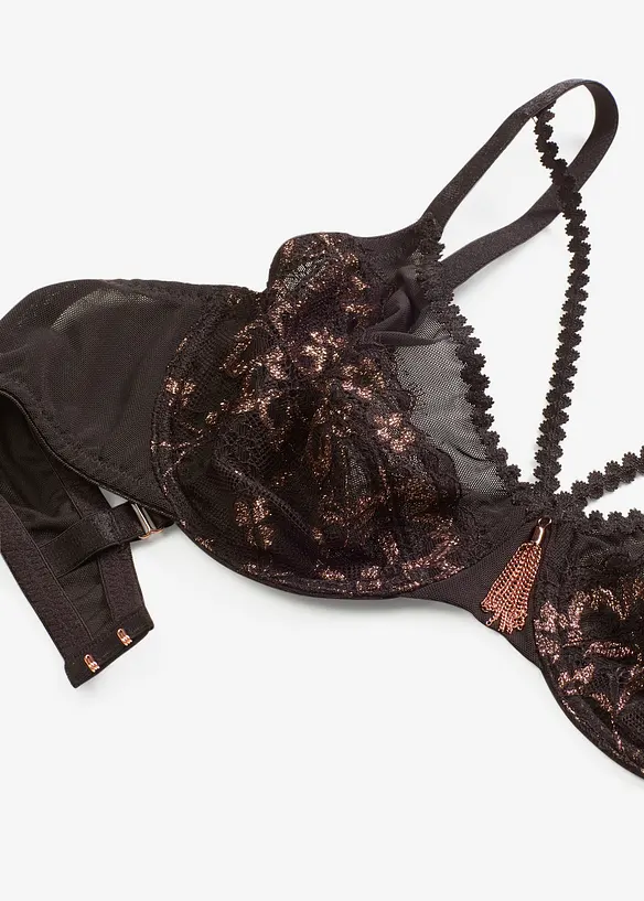 Reggiseno con ferretto e filato glitterato, bonprix