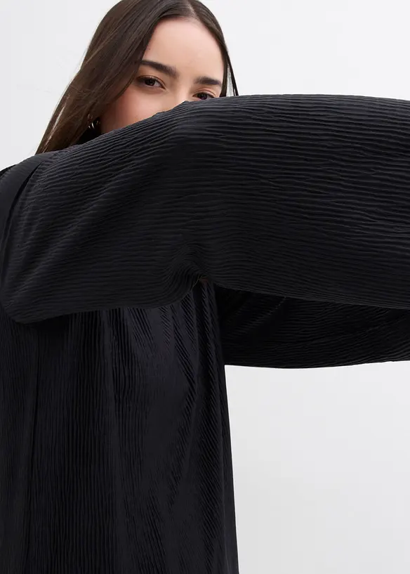 Abito midi in crinkle strutturato, bonprix