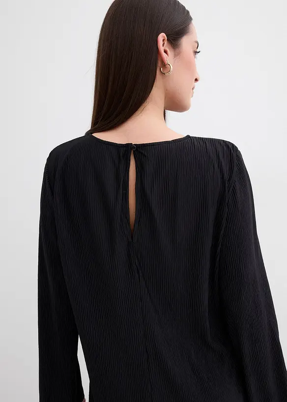 Abito midi in crinkle strutturato, bonprix