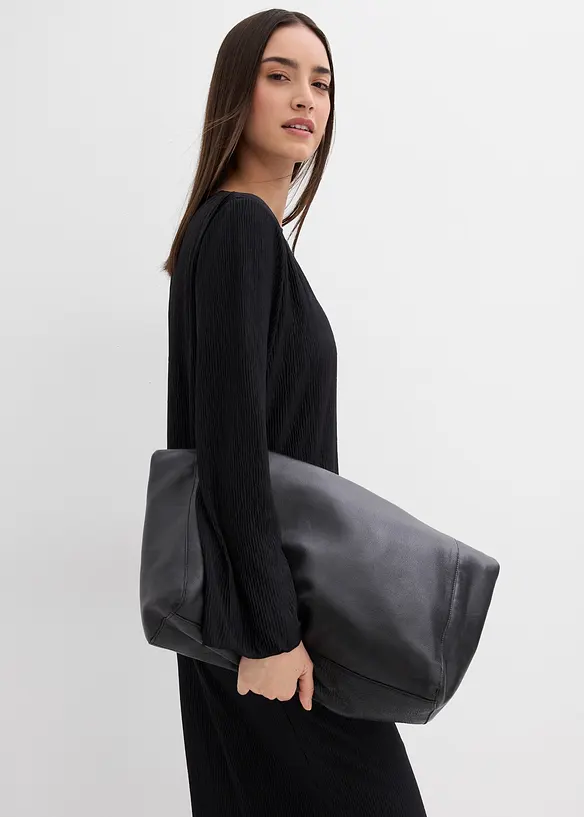 Abito midi in crinkle strutturato, bonprix