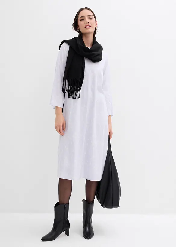 Abito midi in pura viscosa floreale, bonprix