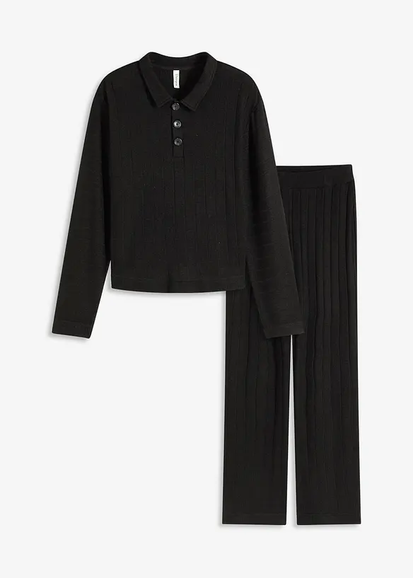 Tuta da casa oversize in morbida maglia a coste, bonprix