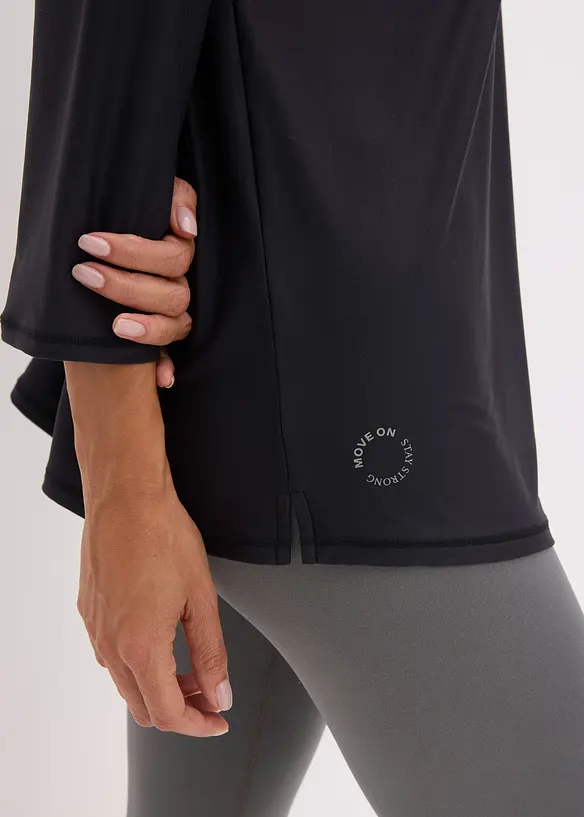 Maglia tecnica utra-morbida ad asciugatura rapida con maniche a 3/4, bonprix