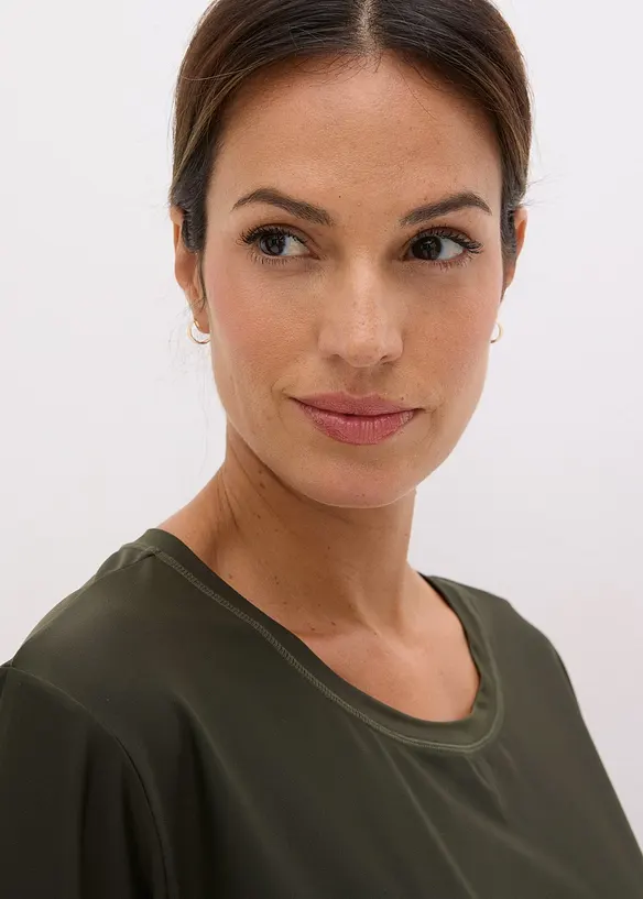 Maglia tecnica utra-morbida ad asciugatura rapida con maniche a 3/4, bonprix