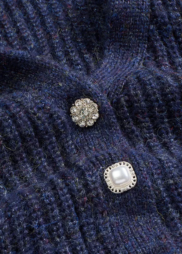 Gilet in maglia con bottoni decorativi e percentuale di lana, bonprix