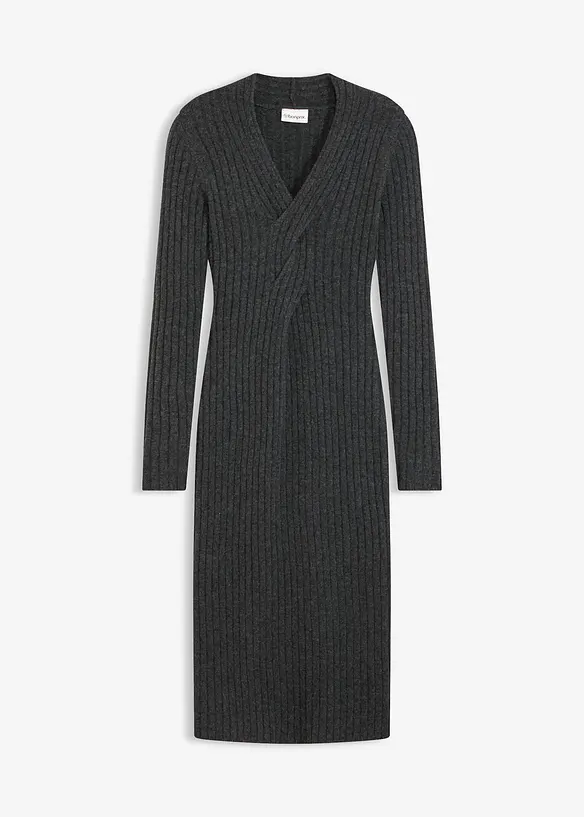 Abito in maglia misto lana, bonprix