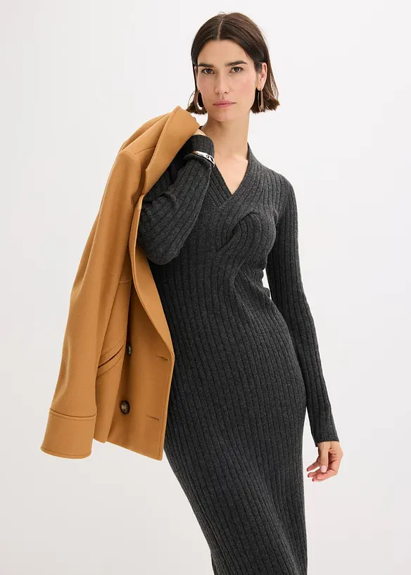 Abito in maglia misto lana, bonprix
