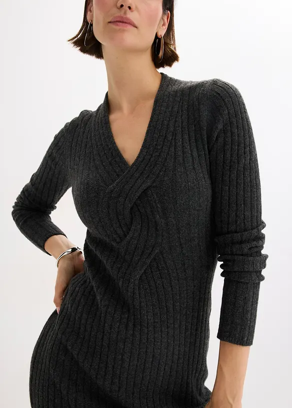 Abito in maglia misto lana, bonprix
