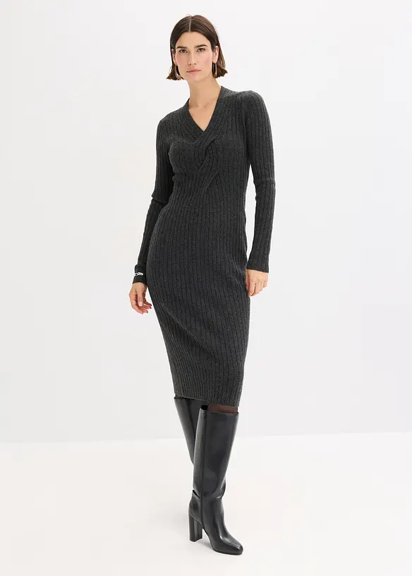 Abito in maglia misto lana, bonprix