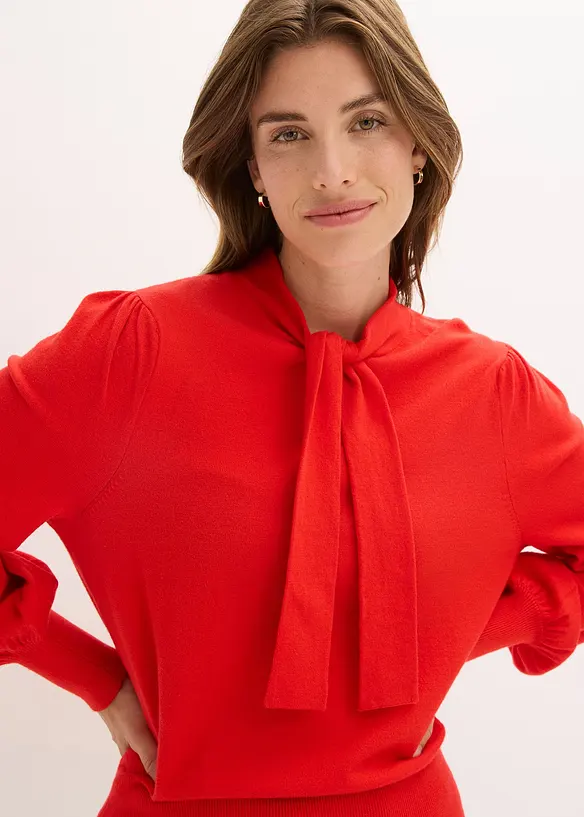 Maglione morbido in filato fine misto viscosa, bonprix