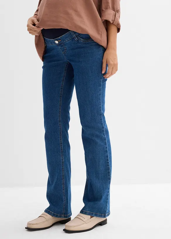 Jeans prémaman a gamba leggermente svasata con cotone biologico, bonprix