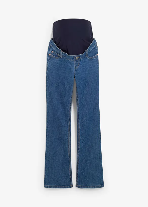 Jeans prémaman a gamba leggermente svasata con cotone biologico, bonprix