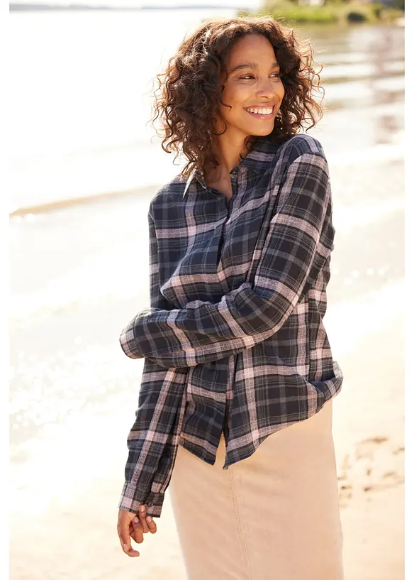 Camicia in flanella di puro cotone, bonprix