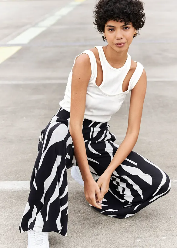 Pantaloni in morbido jersey misto viscosa, bonprix