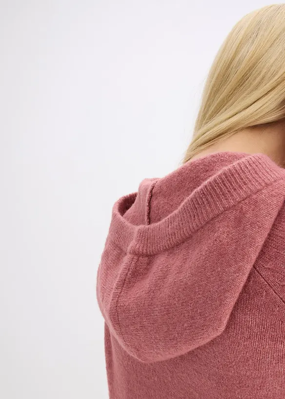 Felpa con cappuccio in maglia, bonprix