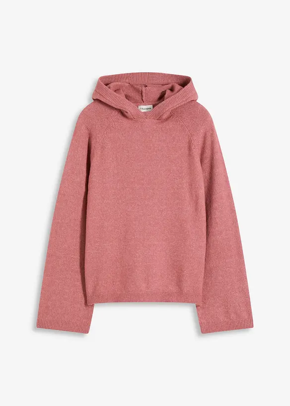 Felpa con cappuccio in maglia, bonprix