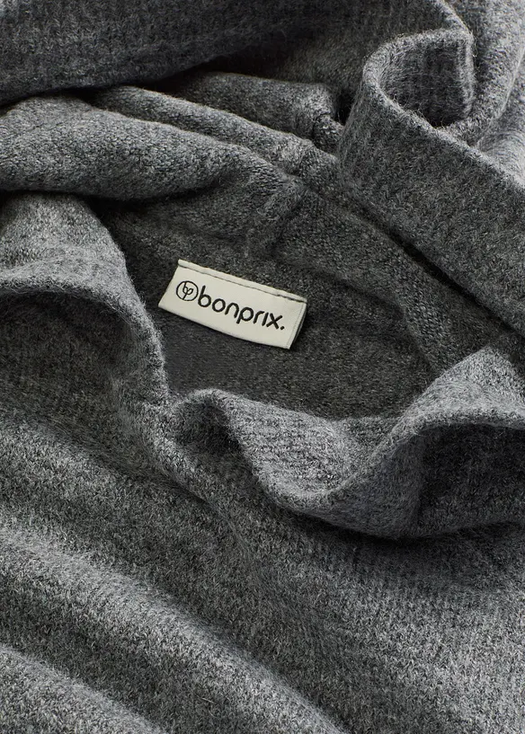 Felpa con cappuccio in maglia, bonprix