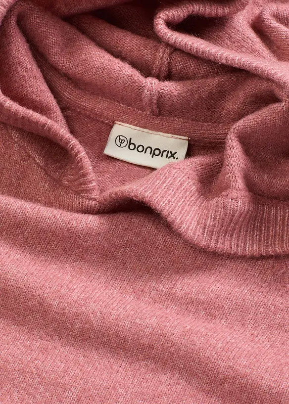 Felpa con cappuccio in maglia, bonprix