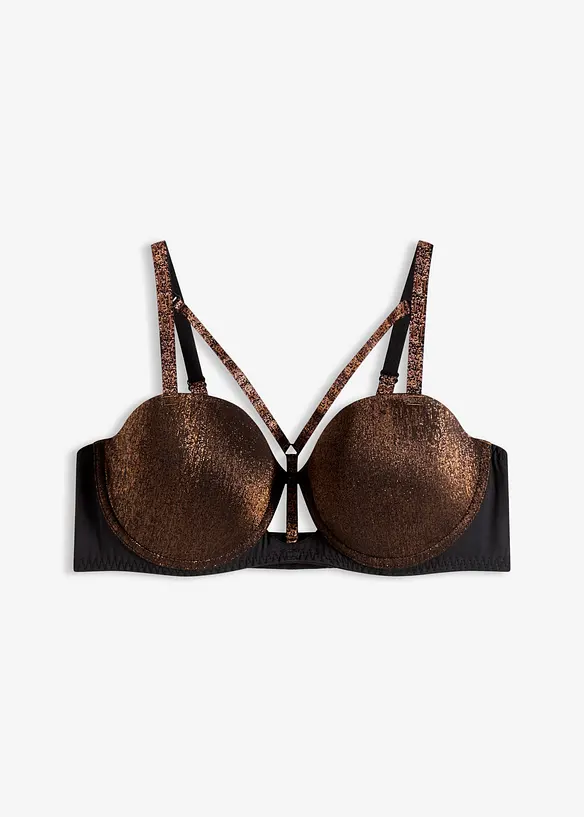 Reggiseno a balconcino in tessuto glitterato, bonprix