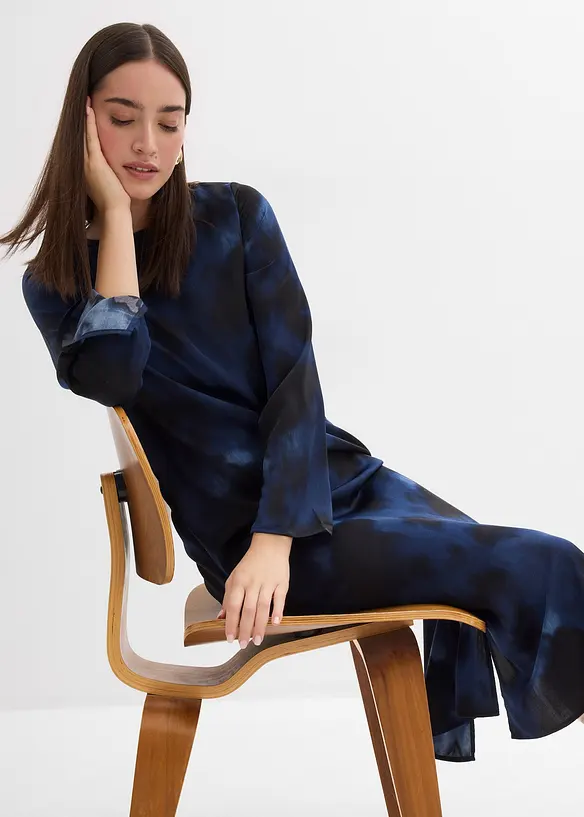 Abito midi in satin, bonprix