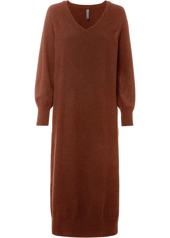 Abito in maglia oversize di media lunghezza, bonprix