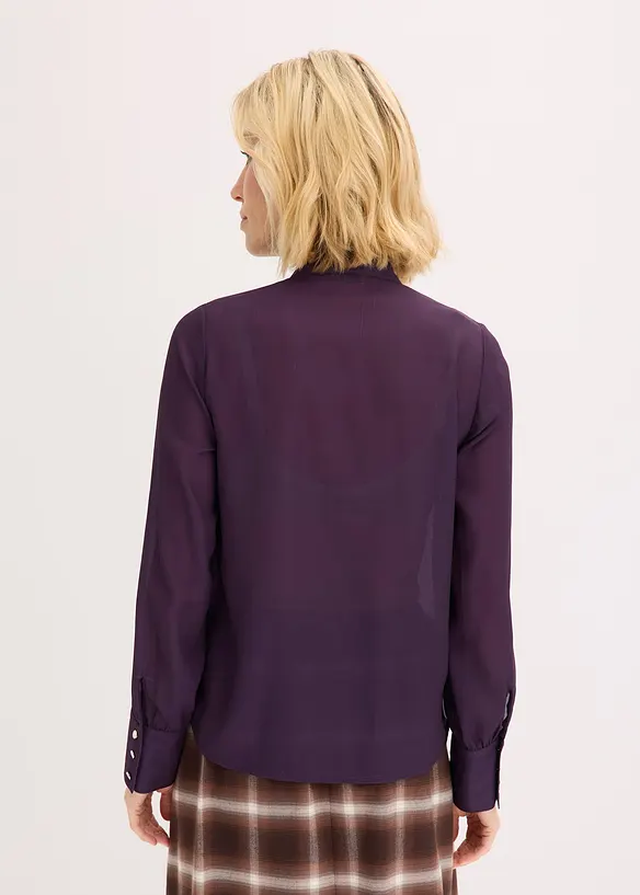 Camicetta di chiffon con fiocco staccabile, bonprix