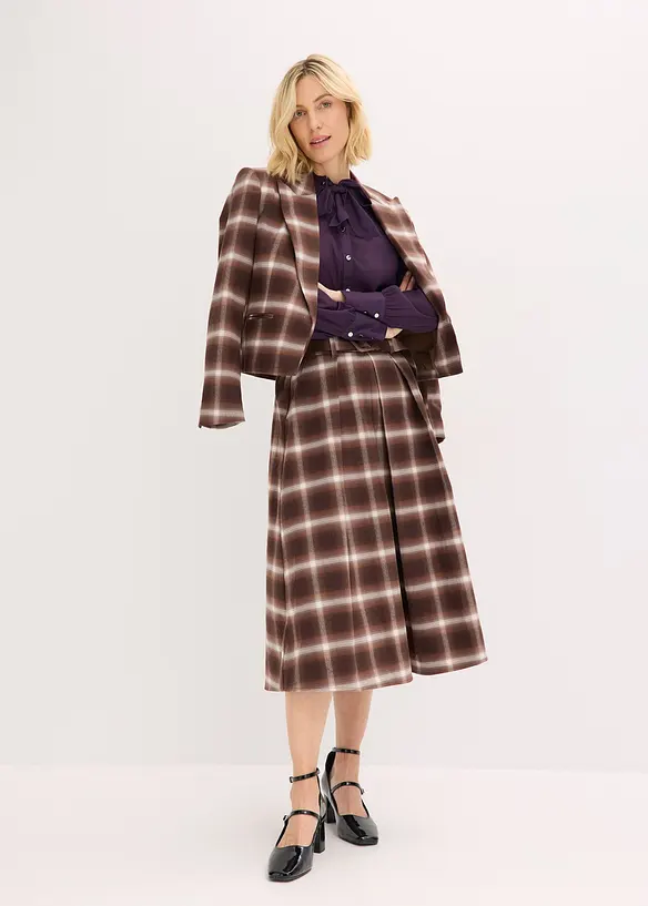 Camicetta di chiffon con fiocco staccabile, bonprix