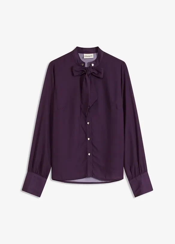 Camicetta di chiffon con fiocco staccabile, bonprix