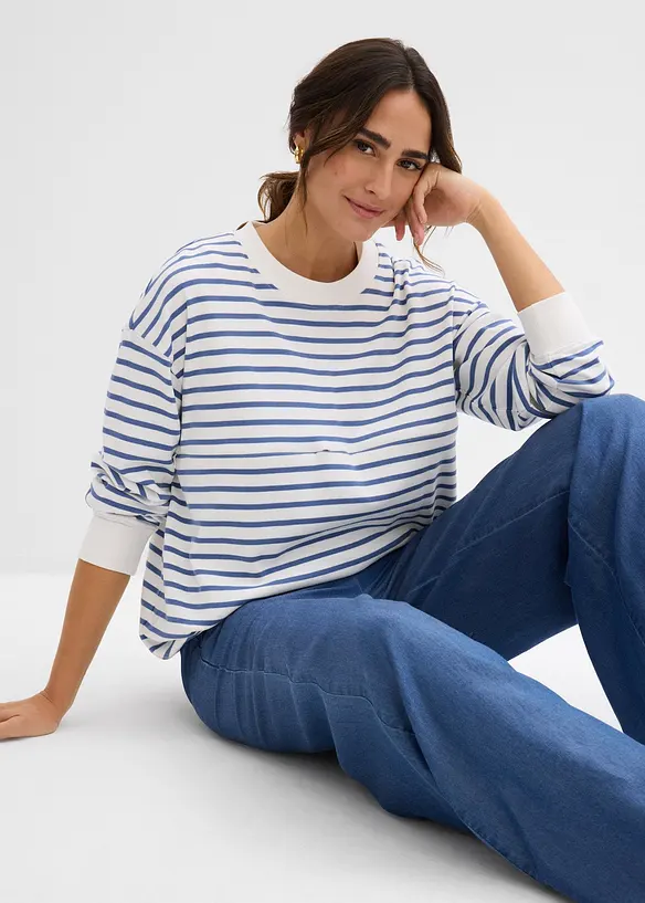 Maglia prémaman / da allattamento 2 in 1 in puro cotone, bonprix