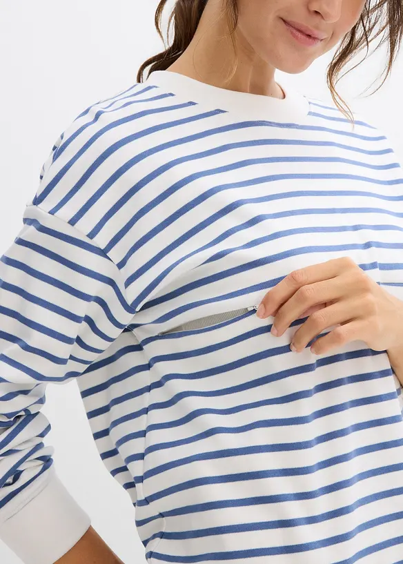 Maglia prémaman / da allattamento 2 in 1 in puro cotone, bonprix
