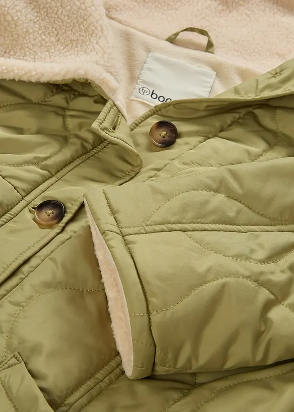 Giacca prémaman leggera 3 in 1 con fodera in teddy e inserto babywearing, bonprix